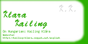klara kailing business card